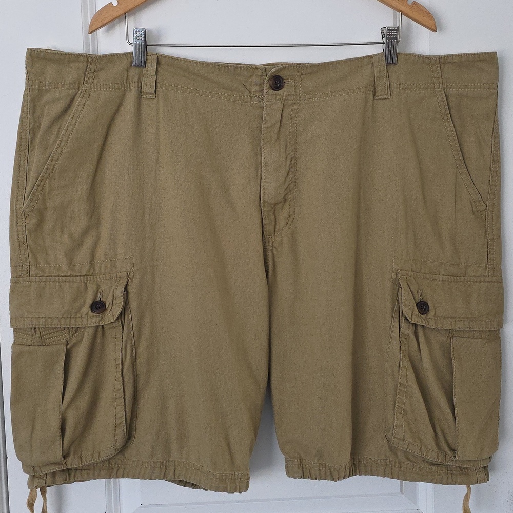 Old Navy Linen Blend  Khaki Cargo Shorts Size  44